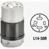 Leviton 30A 125V/250V 4-Wire 3-Pole Industrial Grade Locking Cord Connector
