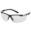 SAFETY WORKS Semi-Rimless Safety Glasses with Width-Adjustable Frame and Clear Lens