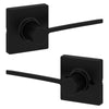 Kwikset Ladera Lever (Square) - Hall/Closet, Matte Black
